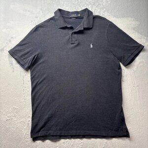 Polo Ralph Lauren Men's Size Large Polo Shirt Classic Fit Navy Blue w/ Logo